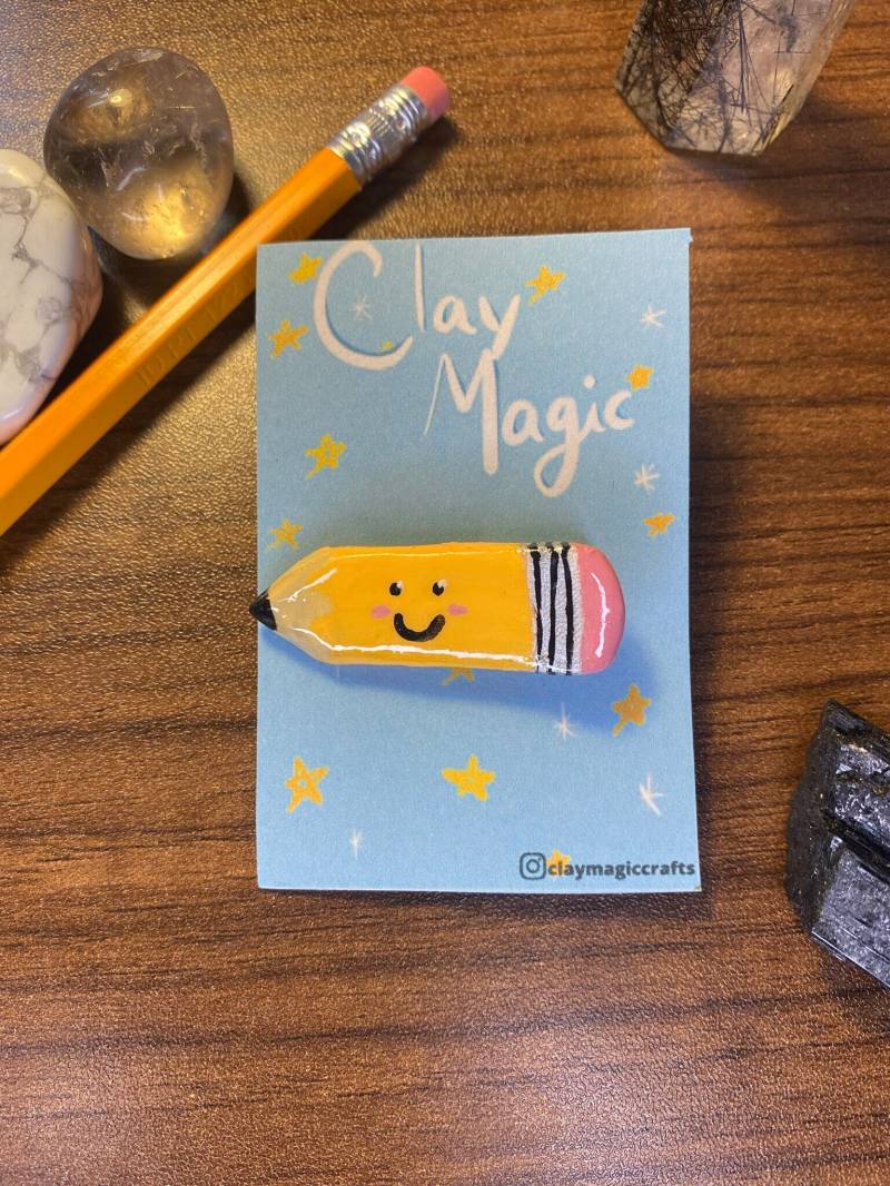 Back To School Stifteform Ton Pin von ClayMagicByMichelle