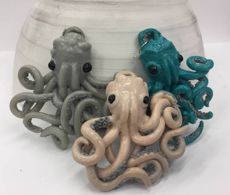Polymer Clay Octopus Pendent Polymer Clay Octopus Pendent von Clayfullness