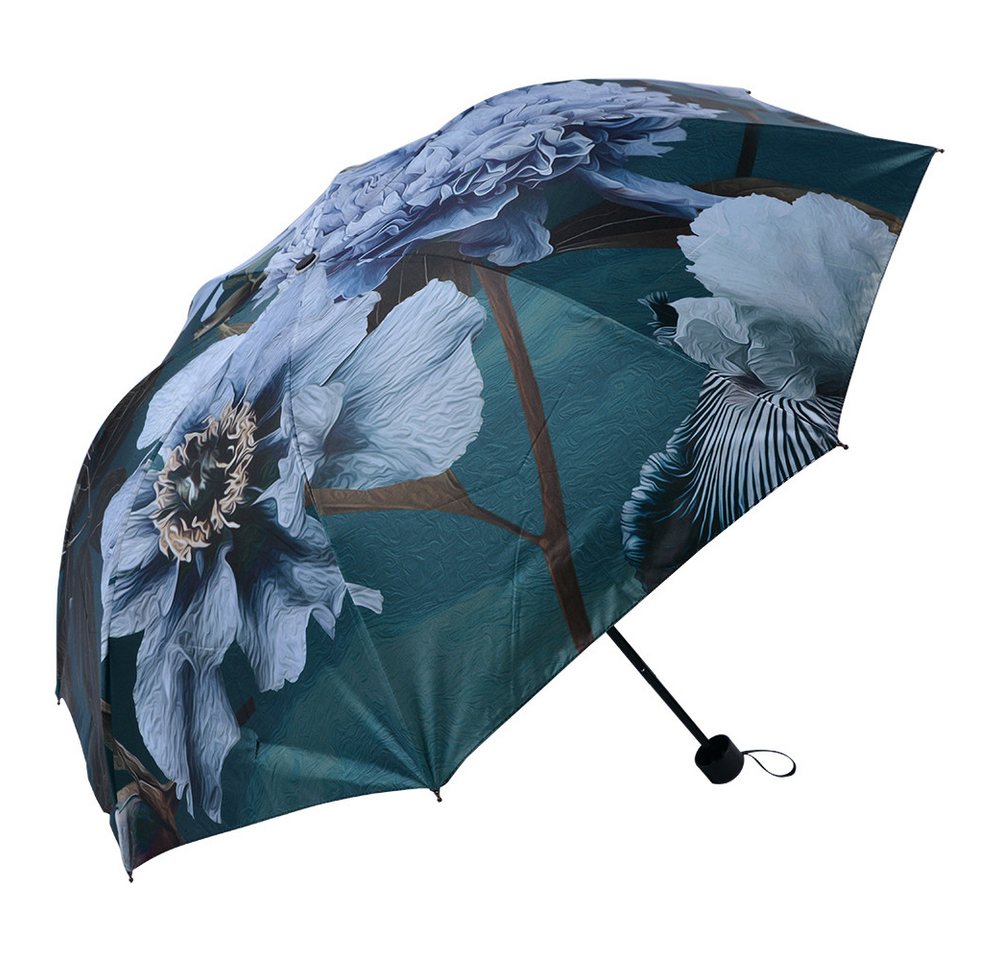Clayre & Eef Taschenregenschirm Regenschirm mit Blumenmotiv von Clayre & Eef – Taschenschirm mit Hülle, klein zusammenfaltbar, mit Schutzhülle, Taschenschirm von Clayre & Eef