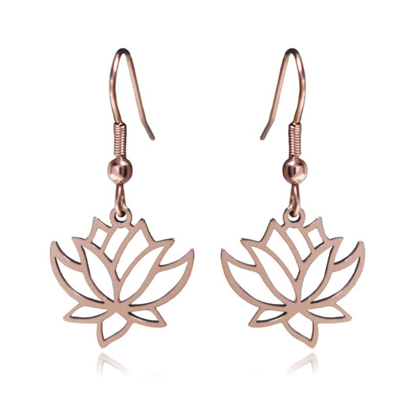Lotus Blume Edelstahl Baumeln Ohrringe Lotus Blume Edelstahl Baumeln Ohrringe von ClaytonJewelryLabs