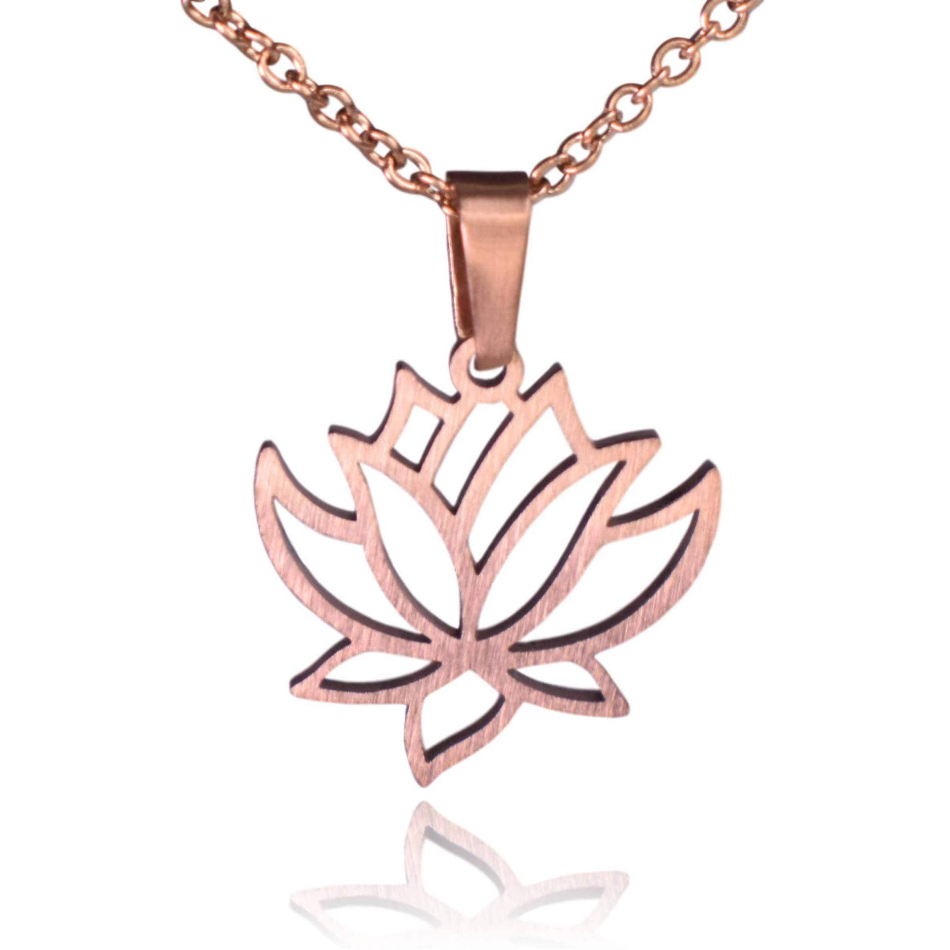 Lotus Blume Edelstahl Halskette Lotus Blume Edelstahl Halskette von ClaytonJewelryLabs