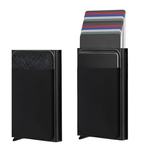 ClcIosis Cardholder, Kreditkartenhülle, Karten Etui, Lockcard Wallet Minimalistisches Kartenetui in Schwarz von ClcIosis