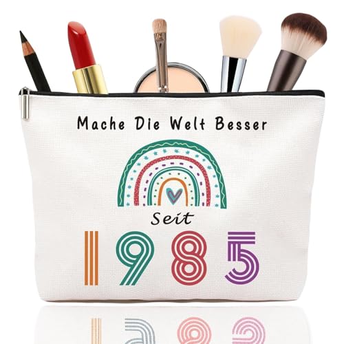 Make up Tasche für Geschenk 40 Geburtstag Frau Kosmetiktasche Mädchen 40 Geburtstag Frauen Kosmetiktasche Personalisiert Schminktasche Mädchen Perfekt für Mutter Schwestern Kolleg von ClcIosis