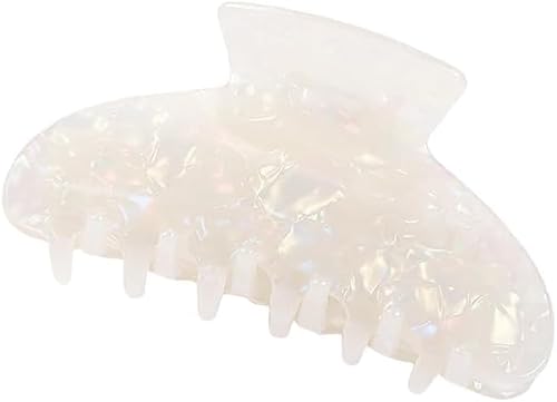 Haarklammer aus Acryl, rutschfest, französischer Stil, starker Halt, große modische Haarspange, Haarstyling-Zubehör für Damen und Mädchen, Weiß Haarklammer aus Acryl, rutschfest, französischer Stil, starker Halt, große modische Haarspange, Haarstyling-Zubehör für Damen und Mädchen, Weiß von Cldaisy