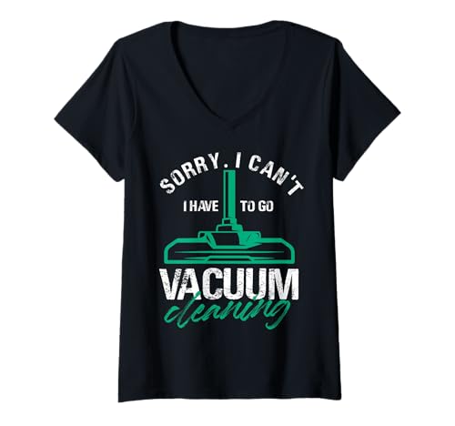 Damen Lustiges Staubsauger-Design T-Shirt mit V-Ausschnitt Damen Lustiges Staubsauger-Design T-Shirt mit V-Ausschnitt von Clean Humor Tees