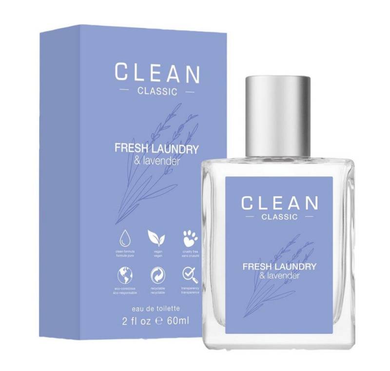 Clean Körperpflegeduft Classic Fresh Laundry Lavendel Eau de Toilette, 60 ml Spray von Clean