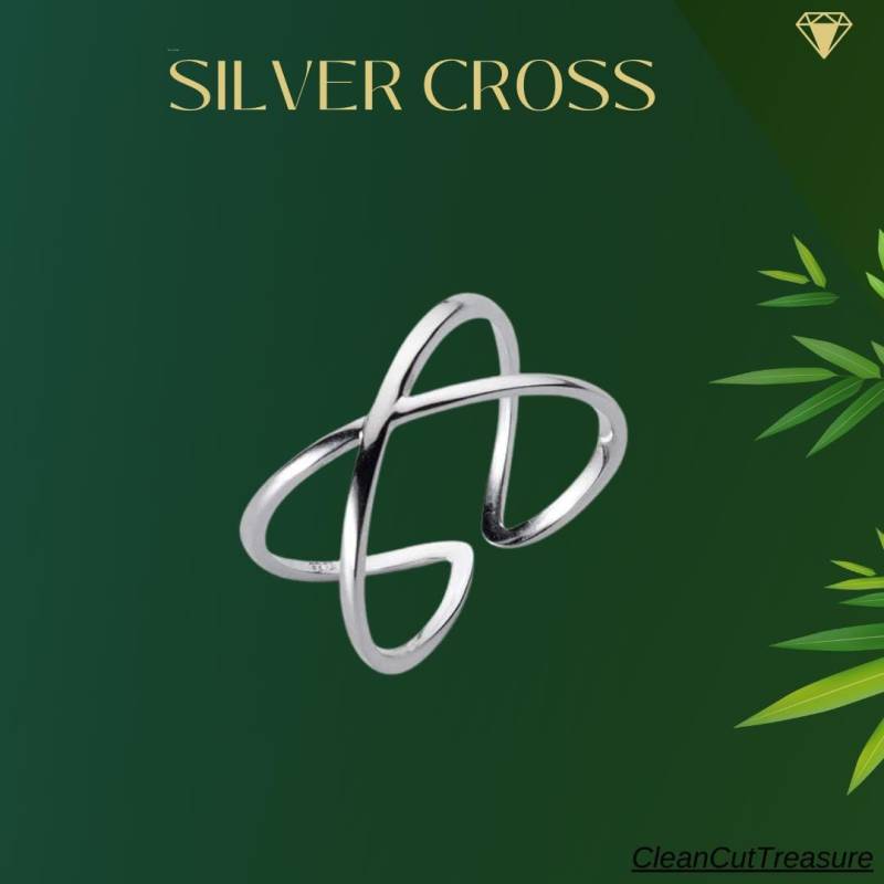 925 Silver Cross Minimalist Ring-Thumb Dainty Open Adjustable Ring-Mothers Presents-First Mothers-Mothers Day Gift For Her-Jewelry Woman 925 Silver Cross Minimalist Ring-Thumb Dainty Open Adjustable Ring-Mothers Presents-First Mothers-Mothers Day Gift For Her-Jewelry Woman von CleanCutTreasure