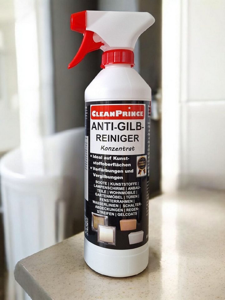 CleanPrince Anti-Gilb-Reiniger, für Gelcoat Caravan Boot Kunststoffe Reinigungsspray (Innen- und Außenbereiche) von CleanPrince
