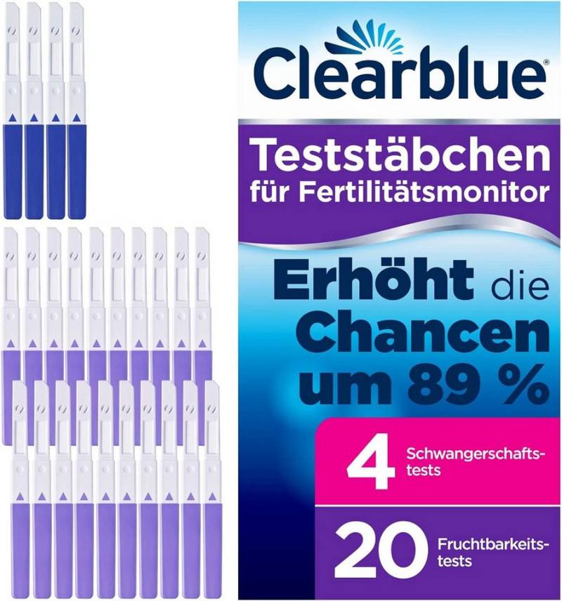 Clearblue Ovulationstest Fertilitätsmonitor Teststäbchen - 20St. + 4 Schwangerschaftstests, 1-tlg. von Clearblue