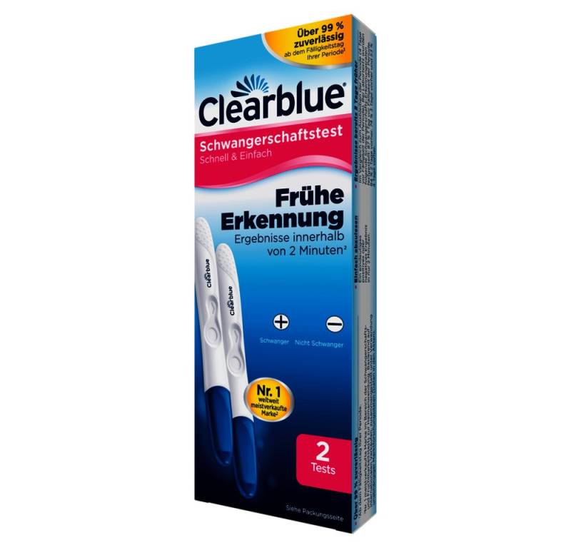 Clearblue Schwangerschaftstest Frühe Erkennung - 2er Pack von Clearblue