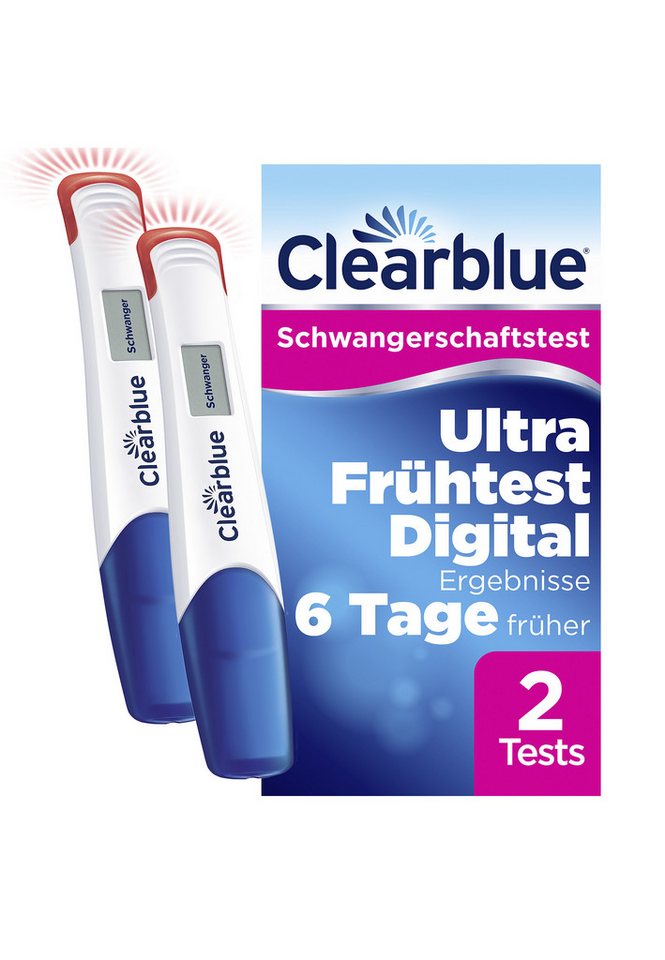 Clearblue Schwangerschaftstest Schwangerschaftstest ULTRA FRÜH DIGITAL 2er von Clearblue
