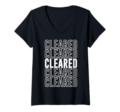Damen Freigabe T-Shirt mit V-Ausschnitt Damen Freigabe T-Shirt mit V-Ausschnitt von Cleared Apparel