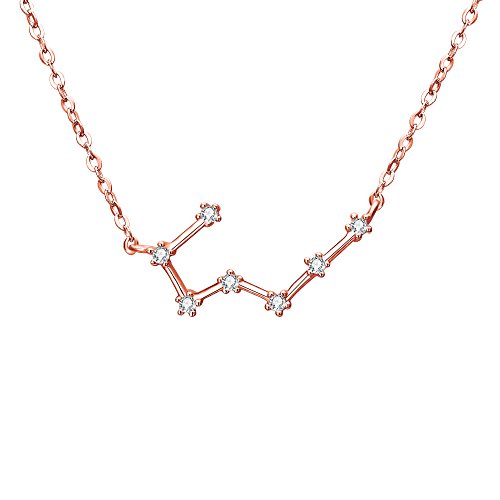 Clearine Halskette Sternzeichen 925 Sterling Silber Cubic Zirconia Sternbilder 12 Horoskop ''Stier'' Astrologie Anhänger Kette Rosa-Gold-Ton für Damen Mädschen Clearine Halskette Sternzeichen 925 Sterling Silber Cubic Zirconia Sternbilder 12 Horoskop ''Stier'' Astrologie Anhänger Kette Rosa-Gold-Ton für Damen Mädschen von Clearine