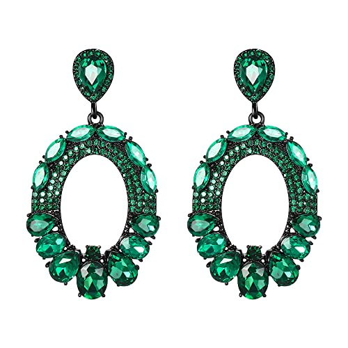 Clearine Marquise Party Hochzeit Braut Teardrop Cluster Kristall Oval baumeln Ohrringe für Damen Smaragd Grün Schwarz Ton Clearine Marquise Party Hochzeit Braut Teardrop Cluster Kristall Oval baumeln Ohrringe für Damen Smaragd Grün Schwarz Ton von Clearine
