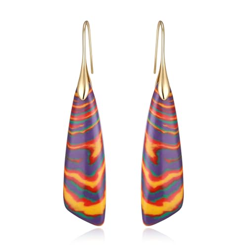 Clearine böhmischen Boho Naturstein Ohrringe einzigartige Heilung Edelstein Energie leicht baumeln Ohrhänger mehrere Stile Schmuck für Strand Sommer Multicolor Gold-Ton Clearine böhmischen Boho Naturstein Ohrringe einzigartige Heilung Edelstein Energie leicht baumeln Ohrhänger mehrere Stile Schmuck für Strand Sommer Multicolor Gold-Ton von Clearine