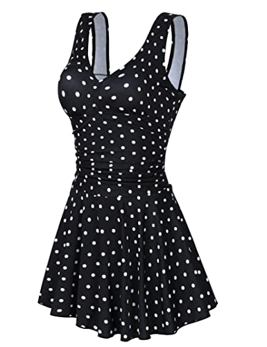 Clearlove Badeanzug Damen Push up bademode bauchweg figurformend Bandeau große Größen Rückfrei Schwarze Polka Dot-Upgrade,XXXXL Clearlove Badeanzug Damen Push up bademode bauchweg figurformend Bandeau große Größen Rückfrei Schwarze Polka Dot-Upgrade,XXXXL von Clearlove