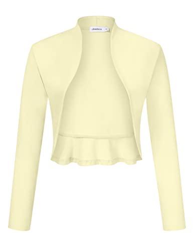 Clearlove Damen Bolero Kurz Cardigan Strickjacke Langarm Bolero Top Schulterjacke Shrug Top von Clearlove