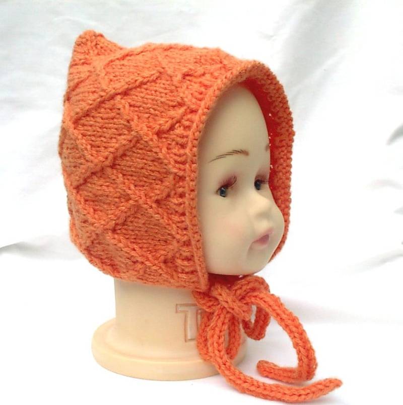 Baby Pixie Mütze Bonnet Boy Girl Lattice Be Friends Handgestrickte Kürbis Orange 3 - 6 Monate Baby Pixie Mütze Bonnet Boy Girl Lattice Be Friends Handgestrickte Kürbis Orange 3 - 6 Monate von ClearlyChristine