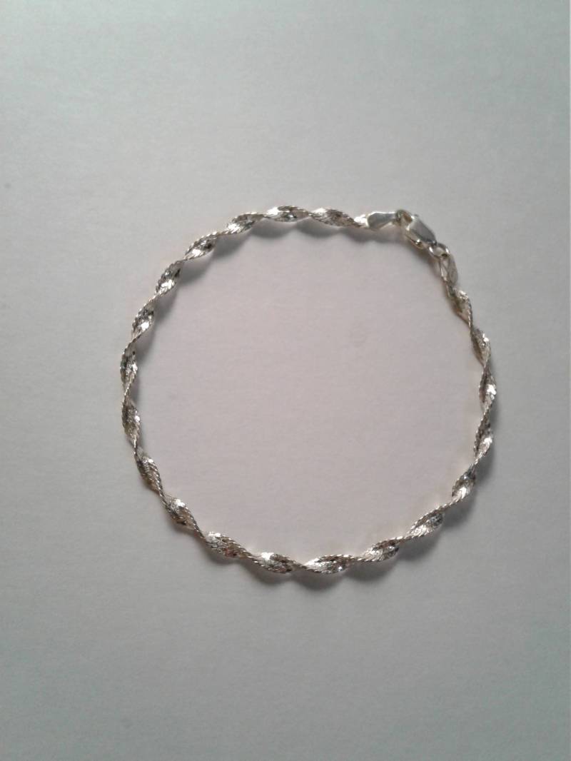 Geflochtenes Armband Sterling Silber von CleavingAndWeaving