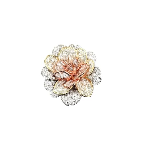 Elegante Brosche im Retro-Stil, blühende Blume, Schmetterling, Magnetschnalle, luxuriös und exquisit, Mikro-Intarsien-Zirkonia, Einheitsgröße Elegante Brosche im Retro-Stil, blühende Blume, Schmetterling, Magnetschnalle, luxuriös und exquisit, Mikro-Intarsien-Zirkonia, Einheitsgröße von Cleer Kaen