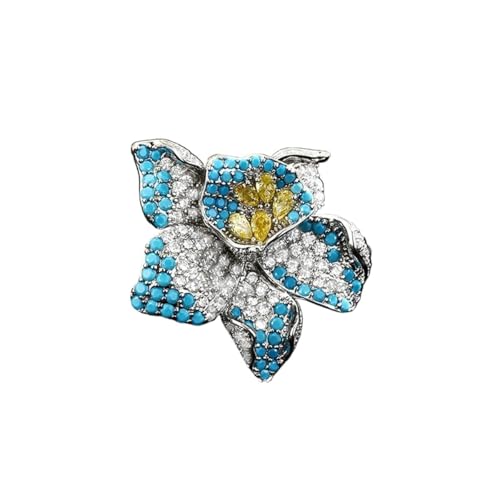 Hochwertige mehrschichtige Zirkon-Blütenblätter, magnetische Schnalle, Broschen, funkelnd, blühender Farbverlauf, Lotus-Ansteckblume für Frauen, Einheitsgröße Hochwertige mehrschichtige Zirkon-Blütenblätter, magnetische Schnalle, Broschen, funkelnd, blühender Farbverlauf, Lotus-Ansteckblume für Frauen, Einheitsgröße von Cleer Kaen