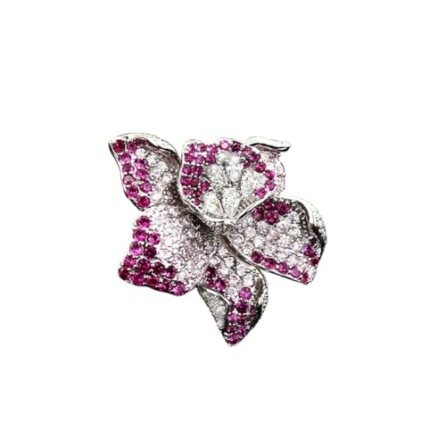 Hochwertige mehrschichtige Zirkon-Blütenblätter, magnetische Schnalle, Broschen, funkelnd, blühender Farbverlauf, Lotus-Ansteckblume für Frauen, Einheitsgröße Hochwertige mehrschichtige Zirkon-Blütenblätter, magnetische Schnalle, Broschen, funkelnd, blühender Farbverlauf, Lotus-Ansteckblume für Frauen, Einheitsgröße von Cleer Kaen