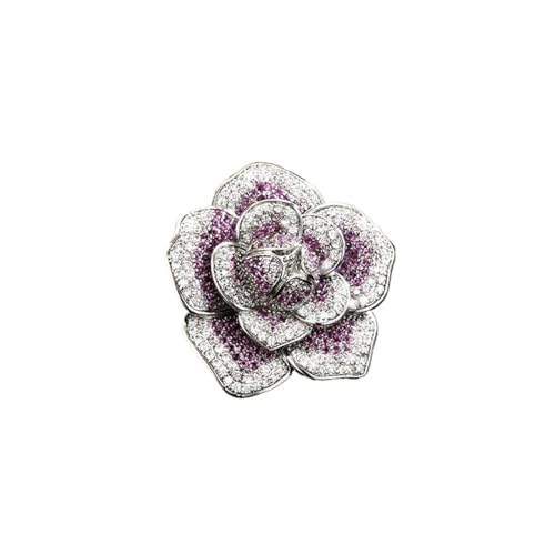 Hochwertige mehrschichtige Zirkon-Blütenblätter, magnetische Schnalle, Broschen, funkelnd, blühender Farbverlauf, Lotus-Ansteckblume für Frauen, Einheitsgröße Hochwertige mehrschichtige Zirkon-Blütenblätter, magnetische Schnalle, Broschen, funkelnd, blühender Farbverlauf, Lotus-Ansteckblume für Frauen, Einheitsgröße von Cleer Kaen