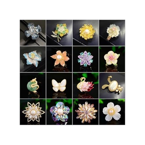 Luxuriöse Mikro-eingelegte Zirkon, keine Spuren-Magnetschnalle, Blumen-Broschen für Frauen, exquisites schönes Design, Tierzubehör, Anstecknadel, Einheitsgröße Luxuriöse Mikro-eingelegte Zirkon, keine Spuren-Magnetschnalle, Blumen-Broschen für Frauen, exquisites schönes Design, Tierzubehör, Anstecknadel, Einheitsgröße von Cleer Kaen