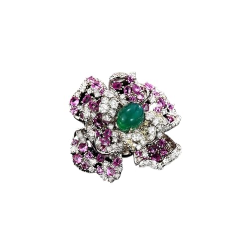 Vielseitige süße Temperament Kamelie Rose Magnetschnalle Brosche für Frauen Retro Mikro-Intarsien Zirkon Corsage Zubehör, Einheitsgröße Vielseitige süße Temperament Kamelie Rose Magnetschnalle Brosche für Frauen Retro Mikro-Intarsien Zirkon Corsage Zubehör, Einheitsgröße von Cleer Kaen