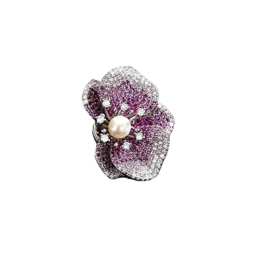 Vielseitige süße Temperament Kamelie Rose Magnetschnalle Brosche für Frauen Retro Mikro-Intarsien Zirkon Corsage Zubehör, Einheitsgröße Vielseitige süße Temperament Kamelie Rose Magnetschnalle Brosche für Frauen Retro Mikro-Intarsien Zirkon Corsage Zubehör, Einheitsgröße von Cleer Kaen
