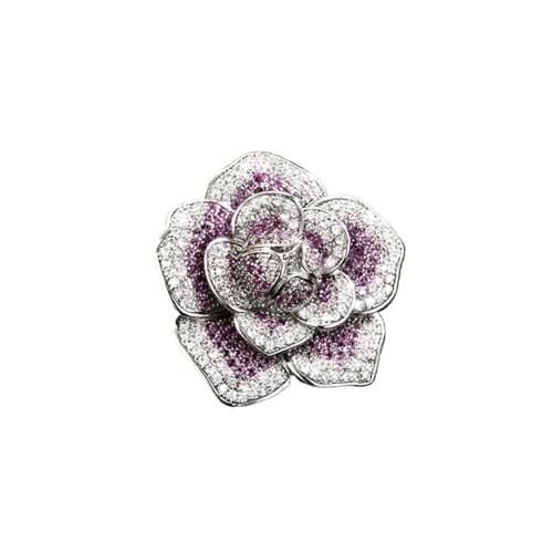Vielseitige süße Temperament Kamelie Rose Magnetschnalle Brosche für Frauen Retro Mikro-Intarsien Zirkon Corsage Zubehör, Einheitsgröße Vielseitige süße Temperament Kamelie Rose Magnetschnalle Brosche für Frauen Retro Mikro-Intarsien Zirkon Corsage Zubehör, Einheitsgröße von Cleer Kaen