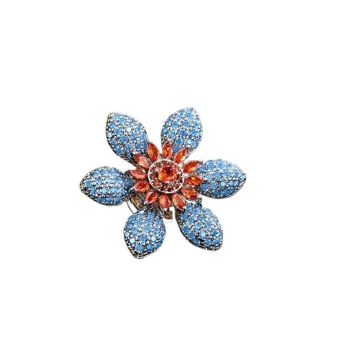Vielseitige süße Temperament Kamelie Rose Magnetschnalle Brosche für Frauen Retro Mikro-Intarsien Zirkon Corsage Zubehör, Einheitsgröße von Cleer Kaen