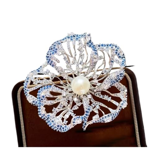 Zarte türkisfarbene Blumenbrosche High-End-Damen-Süßwasserperle Emaille Pfingstrosen Broschen bewegliche Trauben Pins, Einheitsgröße Zarte türkisfarbene Blumenbrosche High-End-Damen-Süßwasserperle Emaille Pfingstrosen Broschen bewegliche Trauben Pins, Einheitsgröße von Cleer Kaen