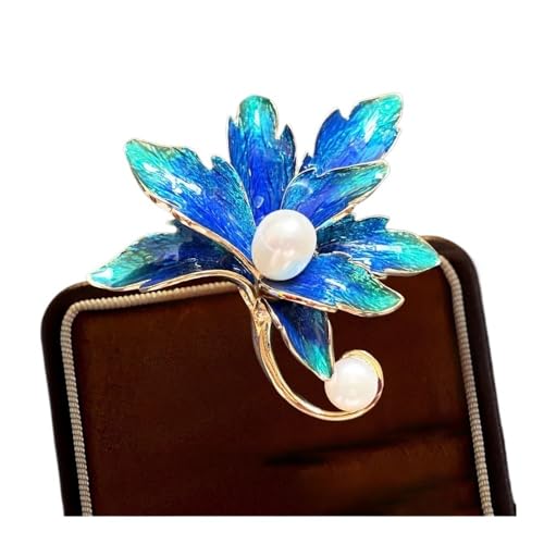 Zarte türkisfarbene Blumenbrosche High-End-Damen-Süßwasserperle Emaille Pfingstrosen Broschen bewegliche Trauben Pins, Einheitsgröße Zarte türkisfarbene Blumenbrosche High-End-Damen-Süßwasserperle Emaille Pfingstrosen Broschen bewegliche Trauben Pins, Einheitsgröße von Cleer Kaen