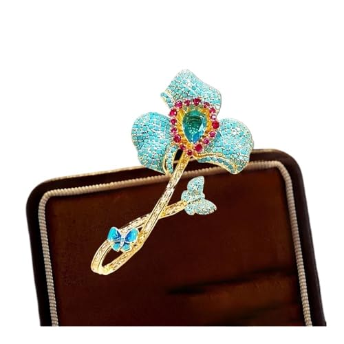 Zarte türkisfarbene Blumenbrosche High-End-Damen-Süßwasserperle Emaille Pfingstrosen Broschen bewegliche Trauben Pins, Einheitsgröße Zarte türkisfarbene Blumenbrosche High-End-Damen-Süßwasserperle Emaille Pfingstrosen Broschen bewegliche Trauben Pins, Einheitsgröße von Cleer Kaen