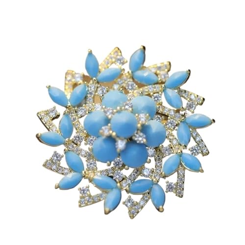 Zarte türkisfarbene Blumenbrosche High-End-Damen-Süßwasserperle Emaille Pfingstrosen Broschen bewegliche Trauben Pins, Einheitsgröße Zarte türkisfarbene Blumenbrosche High-End-Damen-Süßwasserperle Emaille Pfingstrosen Broschen bewegliche Trauben Pins, Einheitsgröße von Cleer Kaen