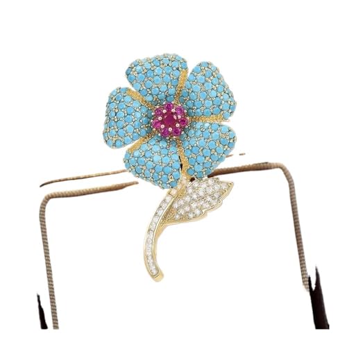 Zarte türkisfarbene Blumenbrosche High-End-Damen-Süßwasserperle Emaille Pfingstrosen Broschen bewegliche Trauben Pins, Einheitsgröße Zarte türkisfarbene Blumenbrosche High-End-Damen-Süßwasserperle Emaille Pfingstrosen Broschen bewegliche Trauben Pins, Einheitsgröße von Cleer Kaen