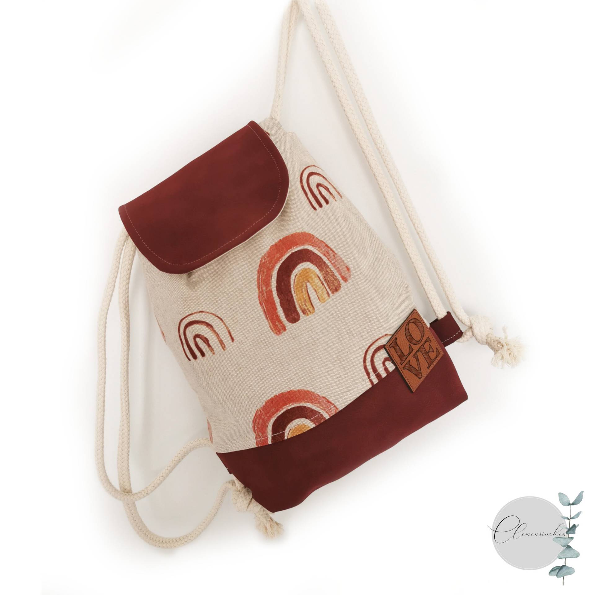 Rucksack Mädchen Junge Kids Kitarucksack Kindergartenrucksack Bag "Regenbogen" Beige Rot Bordeaux Aquarell Gr. 104-140 Rucksack Mädchen Junge Kids Kitarucksack Kindergartenrucksack Bag "Regenbogen" Beige Rot Bordeaux Aquarell Gr. 104-140 von Clemensinchen