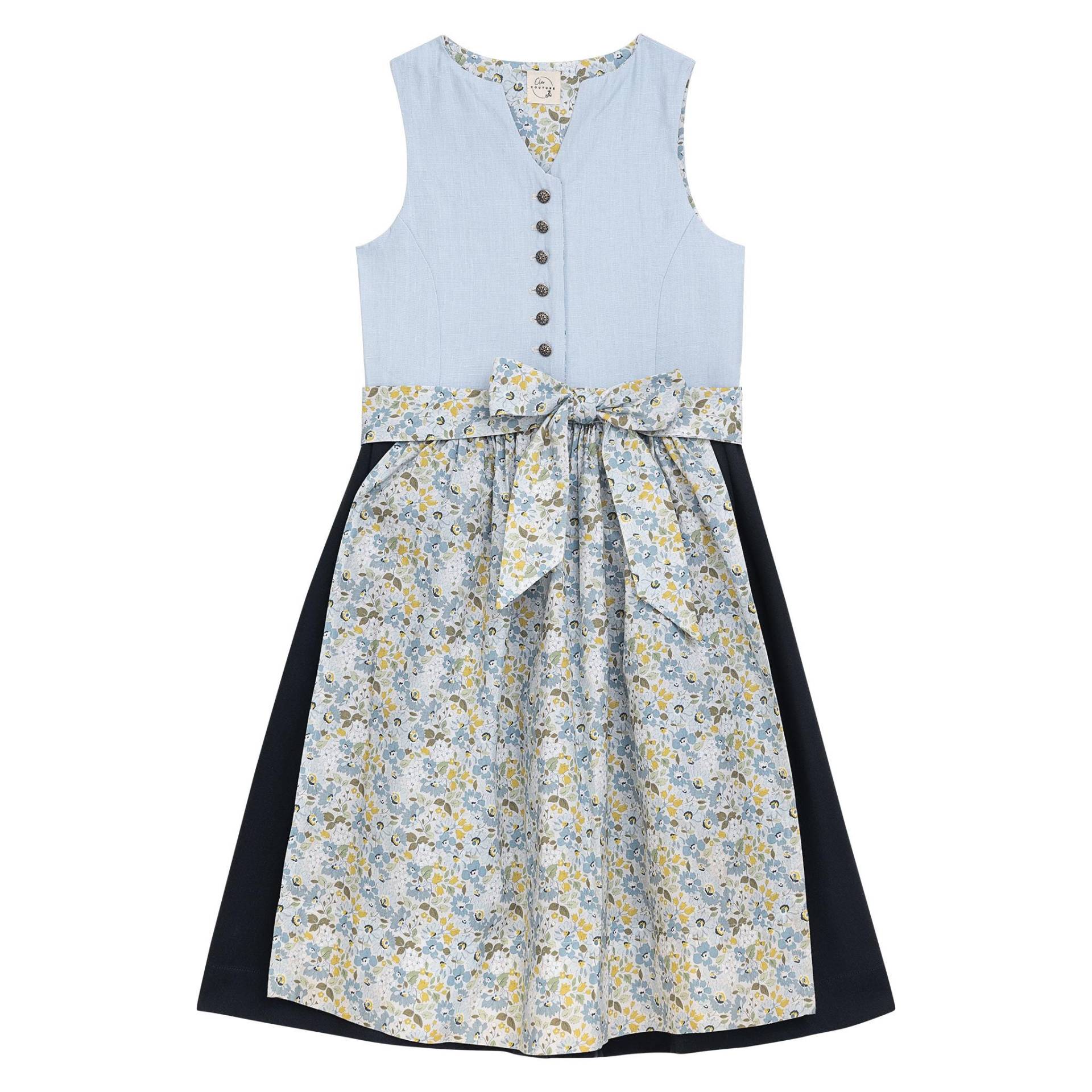 Kinderdirndl in Blau - Mitwachsend Bio Leinen Baumwolle & Tencel 100% Natur Größen 86/92, 98/104, 110/116, 122/128, 134/140, 146/152 Kinderdirndl in Blau - Mitwachsend Bio Leinen Baumwolle & Tencel 100% Natur Größen 86/92, 98/104, 110/116, 122/128, 134/140, 146/152 von CleoCoutureMUC