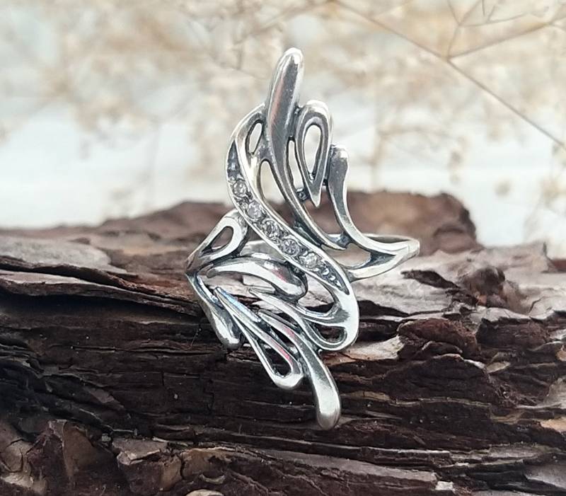 925 Sterling Silber Ring Vintage Blatt Mama Schmuck Jeden Tag Boho Size 8 925 Sterling Silber Ring Vintage Blatt Mama Schmuck Jeden Tag Boho Size 8 von Cleopatravintage