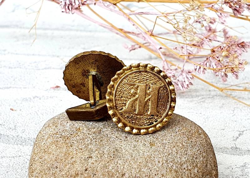 Initiale Manschettenknöpfe Personalisierte Bräutigam Vintage Schmuck Für Männer Alt von Cleopatravintage