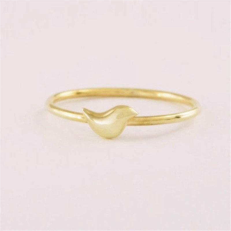 Ring Mit Kleinem Vogel Gold Silber Ring Mit Kleinem Vogel Gold Silber von CleosCozyCreations
