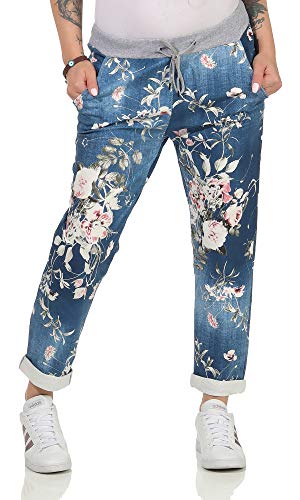 Cleostyle Collection Cleostyle Damen-Jogginghose im Boyfriend-Stil, Jogginghose für Freizeit, Sport und Fitness, Größe 29 – Blau – 16 von Cleostyle Collection