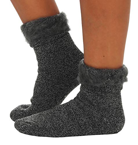 Cleostyle Collection Thermo Herren Damen Socken, extra warme Winterstrümpfe -25°C / 23 (47-50, Dunkelgrau) von Cleostyle Collection