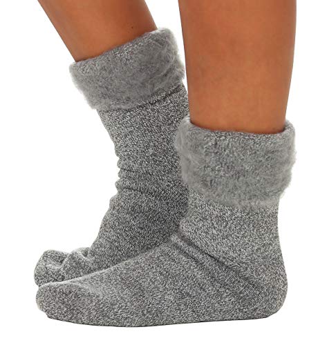 Cleostyle Collection Thermo Herren Damen Socken, extra warme Winterstrümpfe -25°C / 23 (47-50, Hellgrau) von Cleostyle Collection
