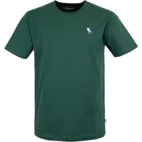 Cleptomanicx Embro Gull T-Shirt Herren (Evergreen, L) von Cleptomanicx