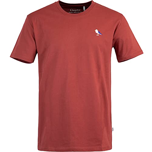 Cleptomanicx Embro Gull T-Shirt Herren (M, Rosewood) von Cleptomanicx