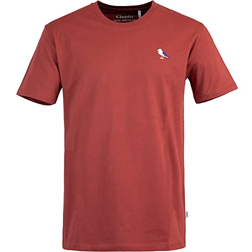 Cleptomanicx Embro Gull T-Shirt Herren (XL, Rosewood) von Cleptomanicx