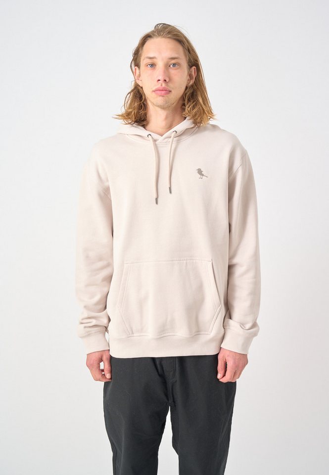 Cleptomanicx Kapuzensweatshirt Embro Gull Mono mit kleiner Logostickerei von Cleptomanicx