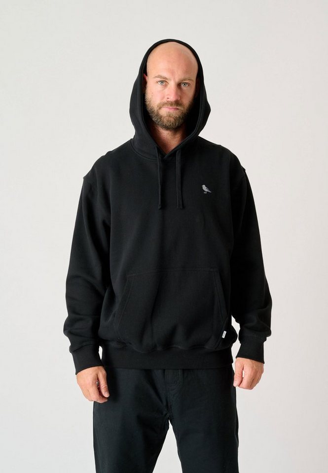 Cleptomanicx Kapuzensweatshirt Embro Gull Mono mit kleiner Logostickerei von Cleptomanicx